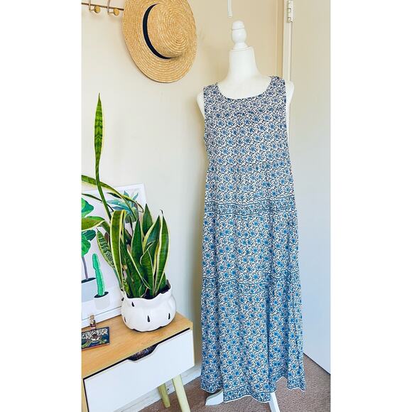 Max Studio Floral Sleeveless Tiered Maxi Dress - Picture 1 of 6